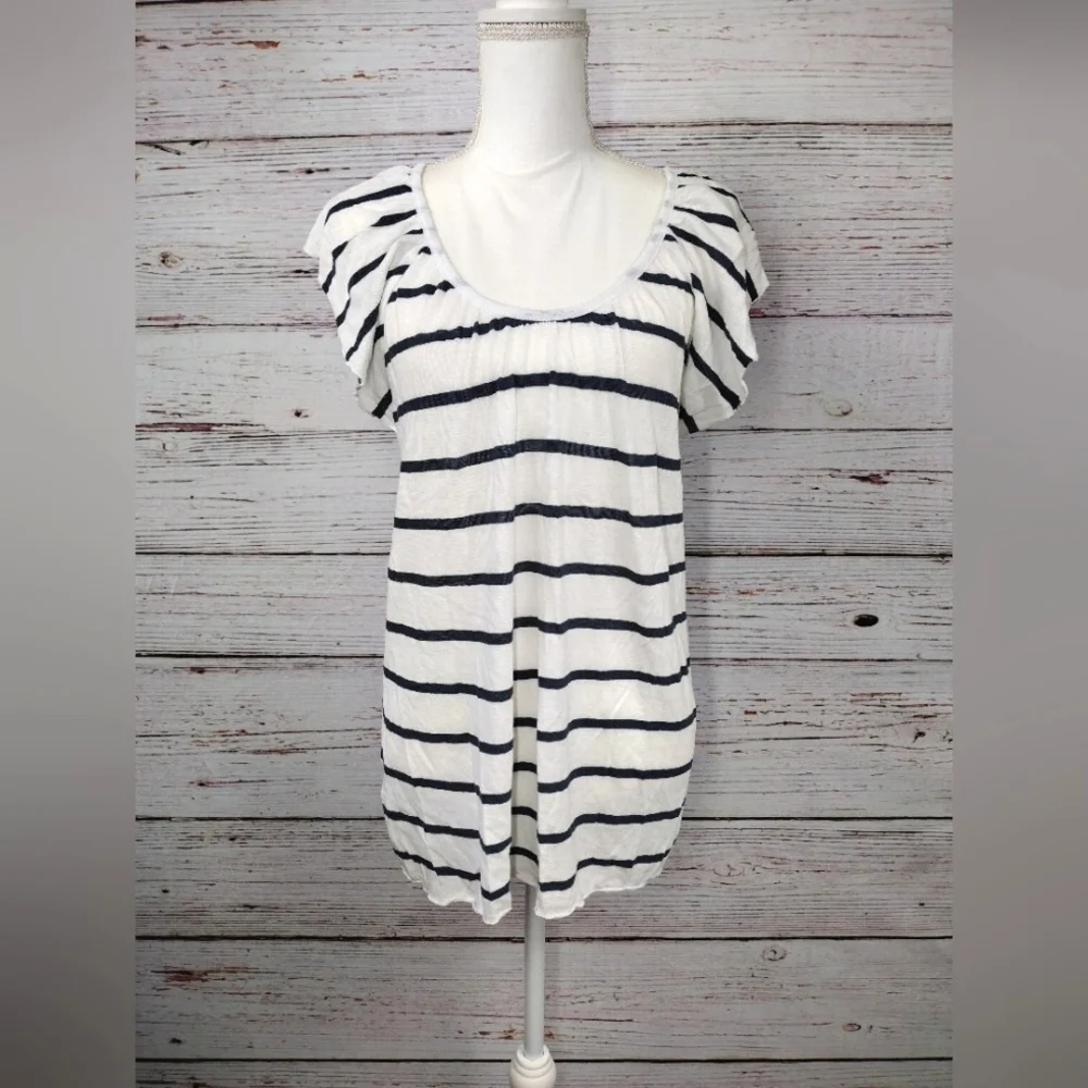 Chaser Striped Ruffle Top - Picture 2 of 11